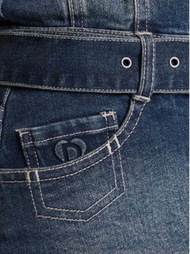 Desigual Sukienka jeansowa Poplin 25WWVD03 Granatowy Regular Fit