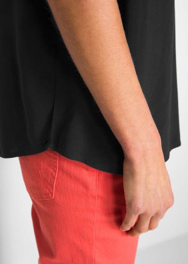 Bluzka z wiskozy, krótki rękaw