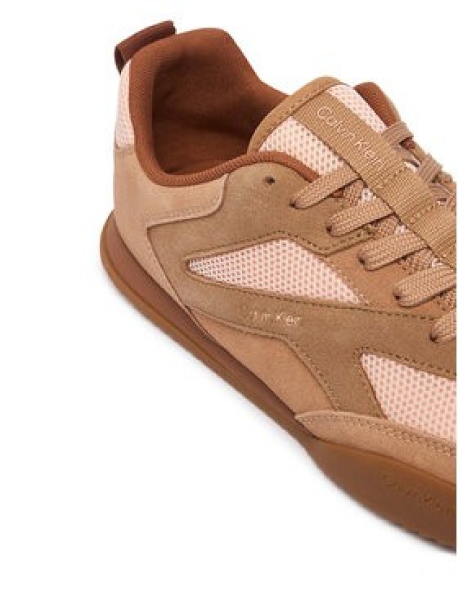 Calvin Klein Sneakersy Low Pro Runner Laceup Mesh Sue HW0HW03100 Brązowy