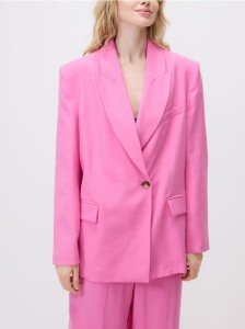 Marynarka oversize z modalem - różowy