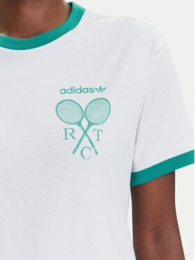 adidas T-Shirt Retro Tennis JY0276 Biały Regular Fit