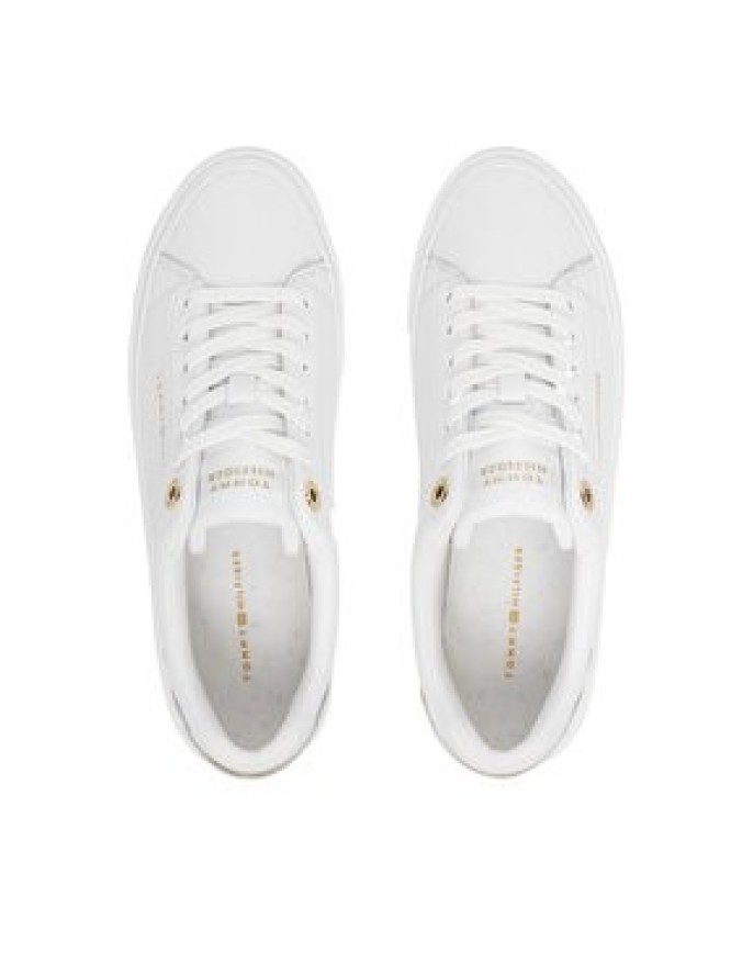 Tommy Hilfiger Sneakersy Th Foxing Platform Leather FW0FW09018 Biały
