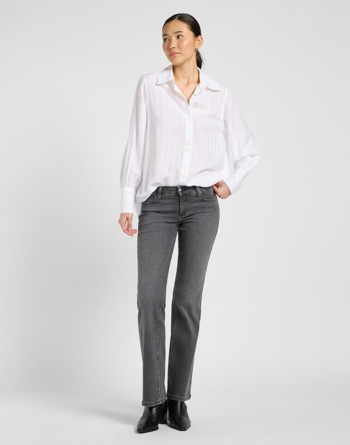 DAMSKA KOSZULA LEE BALLOON SLEEVE SHIRT BRIGHT WHITE 112371015
