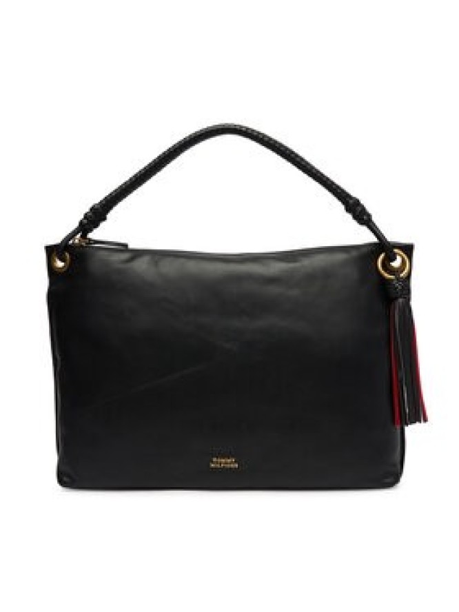 Tommy Hilfiger Torebka Th Statement Leather Bag AW0AW18621 Czarny