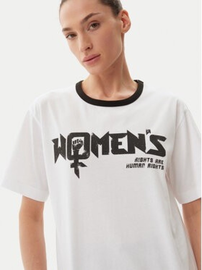 Munthe T-Shirt Flisha 251111525166 Biały Loose Fit