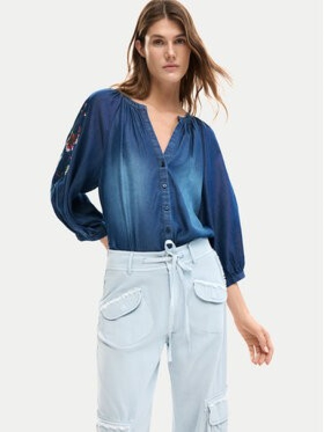 Desigual Spodnie materiałowe 26SWPW25 Niebieski Regular Fit