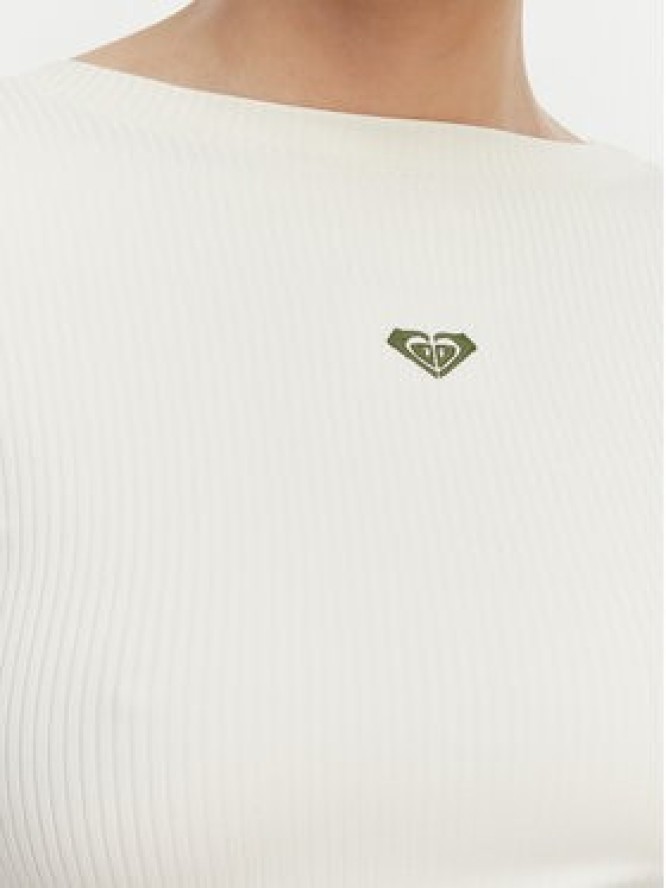 Roxy Longsleeve ERJKT04364 Biały Slim Fit