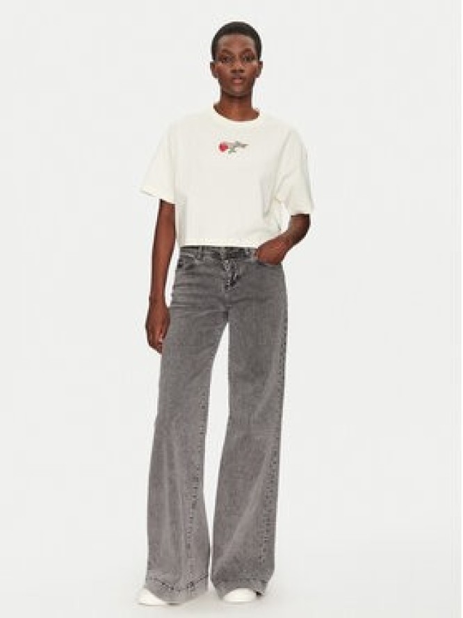 Converse T-Shirt Thorned 10028306-A01 Écru Oversize