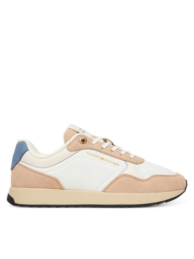 Tommy Hilfiger Sneakersy Mix Material Runner FW0FW08950 Écru