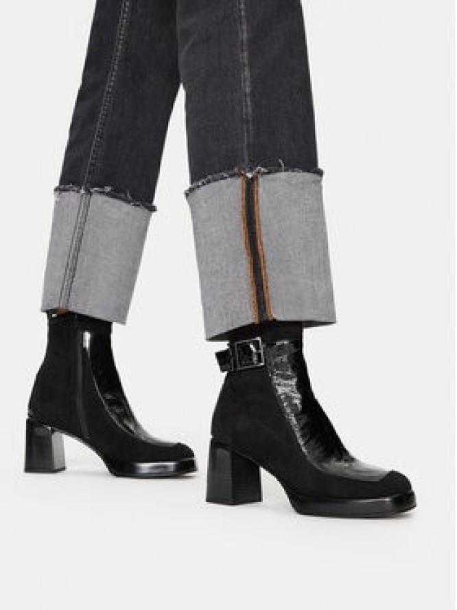 Hispanitas Botki Velour Str-I24 HI243664 Czarny