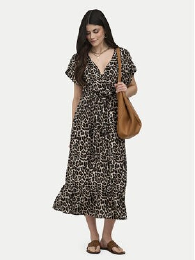 ONLY Sukienka codzienna Zilla Adele 15357778 Beżowy ciemny Regular Fit