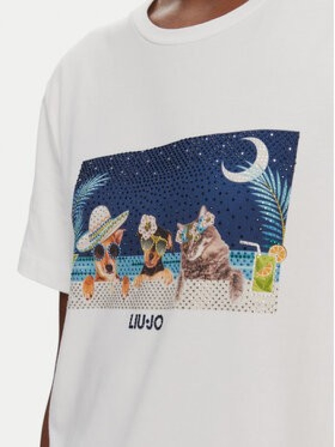 Liu Jo T-Shirt WA5260 JS003 M9445 Biały Regular Fit