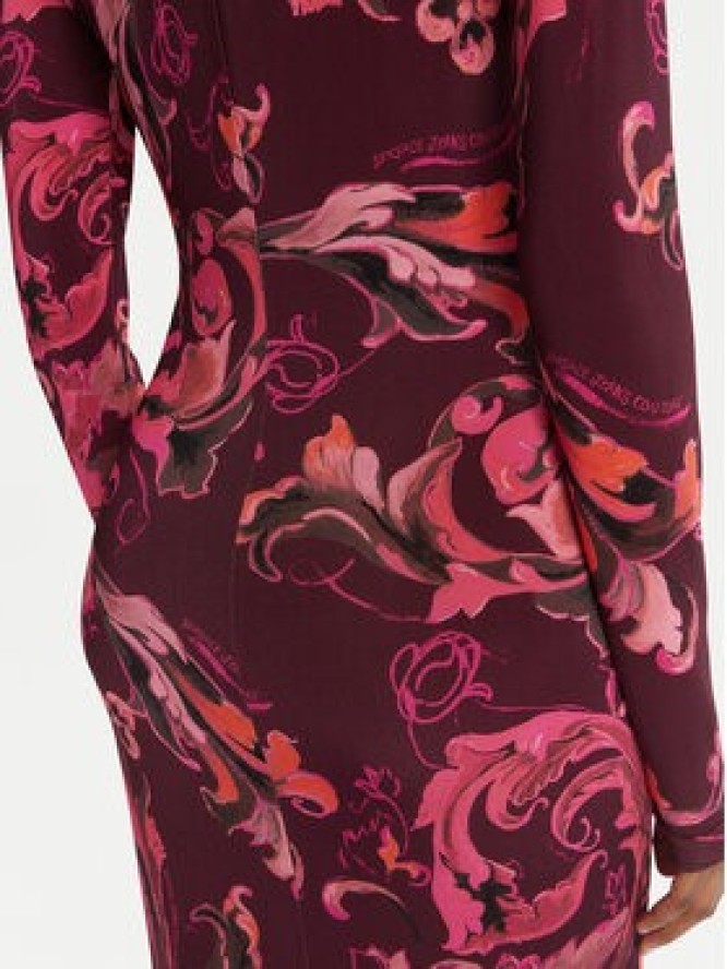 Versace Jeans Couture Sukienka codzienna 79HAO920 JS500 Bordowy Slim Fit