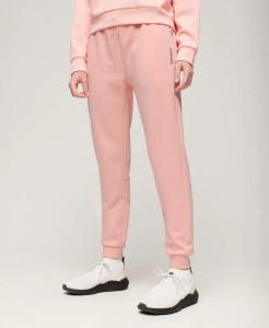 superdry Slimowe Spodnie Sportowe z Jersey – Peach Pearl Pink