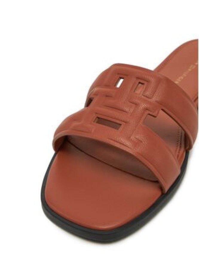 Tommy Hilfiger Klapki Th Logo Strap Mule FW0FW08671 Brązowy