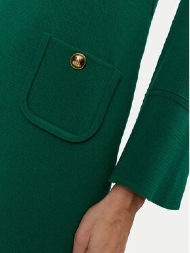 Luisa Spagnoli Sukienka dzianinowa Melodiosa 58421 Zielony Regular Fit