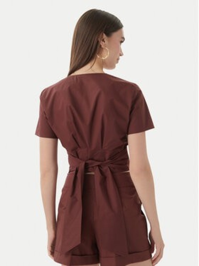 Patrizia Pepe Bluzka 2C1672/A9B9-B887 Brązowy ciemny Regular Fit