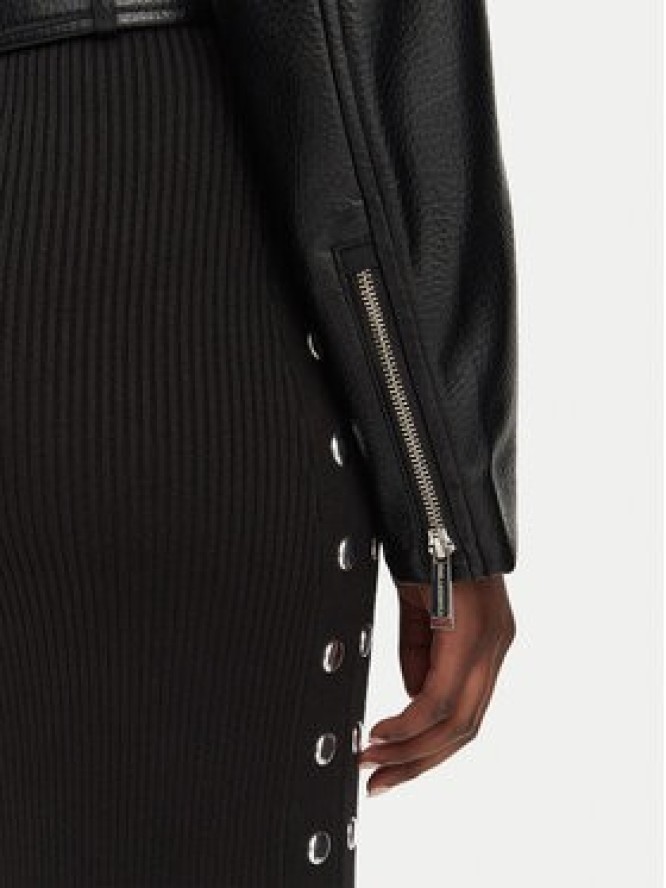 KARL LAGERFELD Kurtka z imitacji skóry B3W14008 Czarny Regular Fit