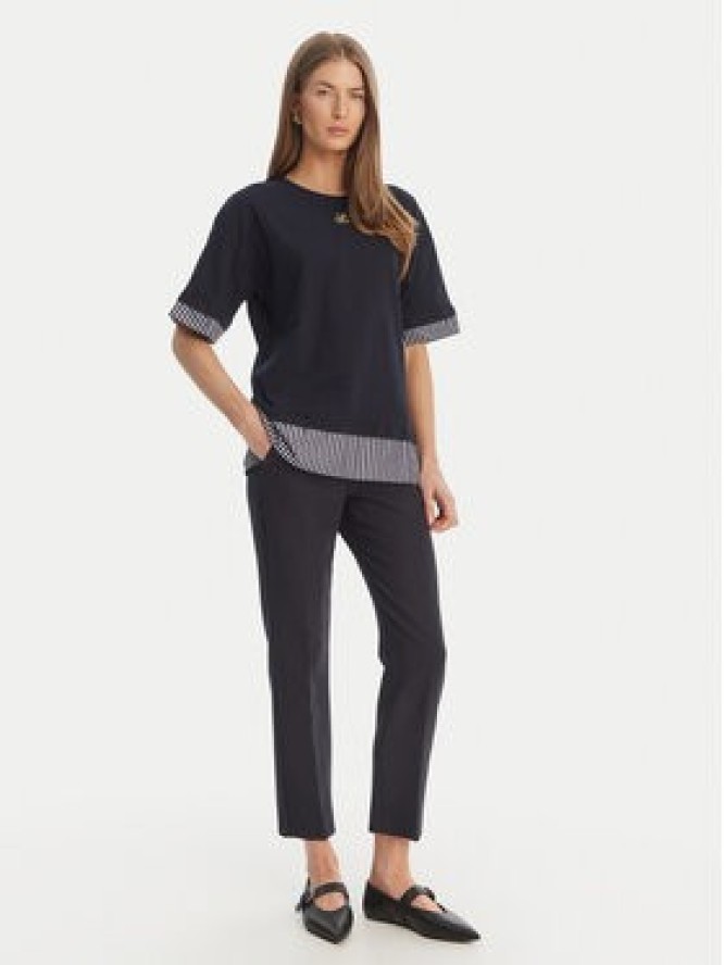 Luisa Spagnoli T-Shirt Baiadera 543155 Granatowy Regular Fit