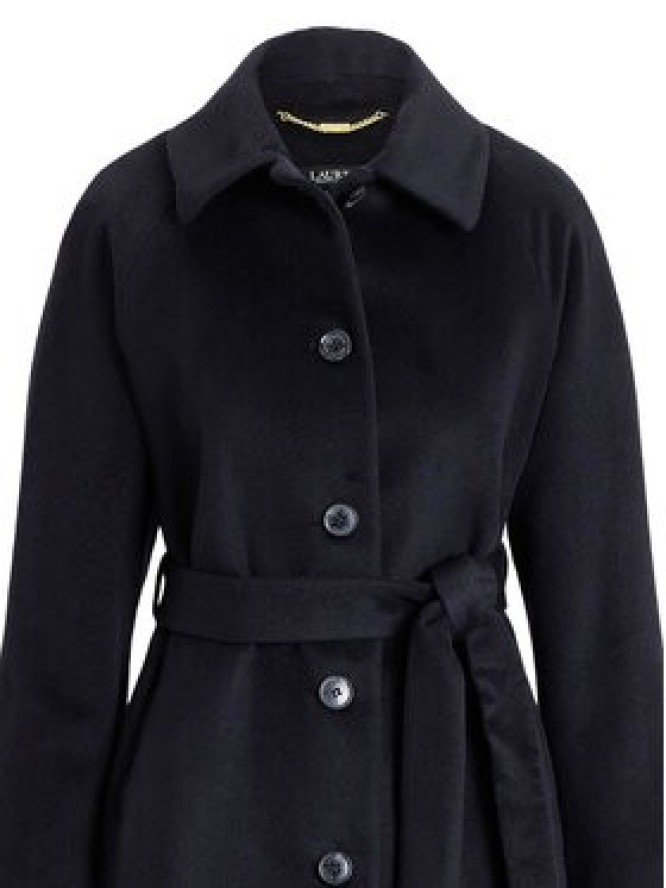 LAUREN RALPH LAUREN Płaszcz wełniany 297P04140001 Czarny Regular Fit