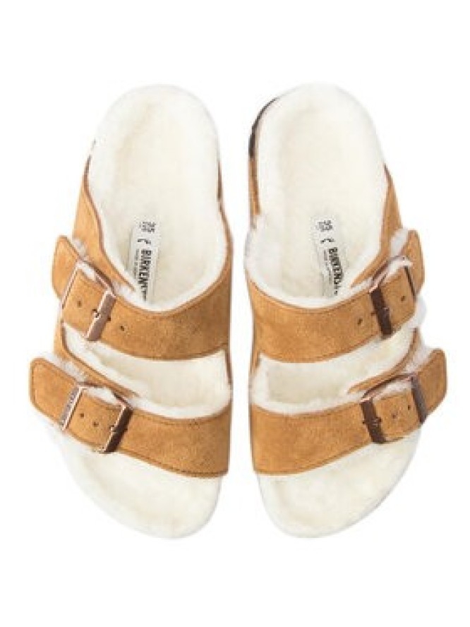 Birkenstock Kapcie Arizona Fur 1001135 Brązowy