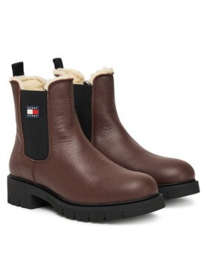 Tommy Jeans Sztyblety Tjw Chelsea Boot Wl EN0EN02826 Brązowy