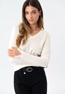 Sweter z dekoltem w serek S-NELI