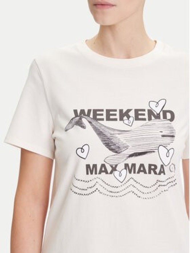 Weekend Max Mara T-Shirt Guglia 2525976031 Écru Regular Fit