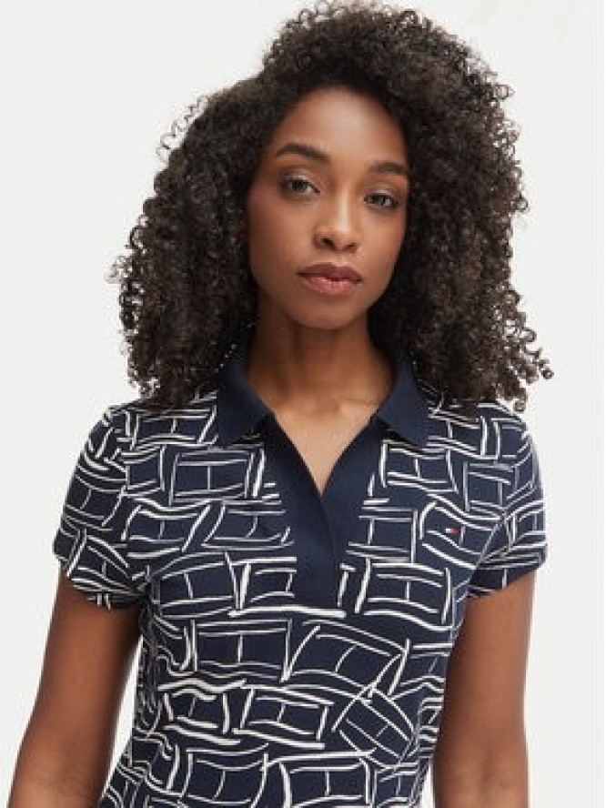 Tommy Hilfiger Sukienka codzienna 1985 Pique WW0WW49719 Granatowy Regular Fit