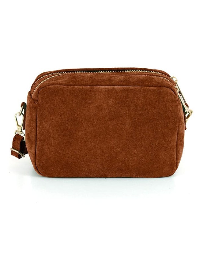 Mia Tomazzi Skórzana torebka "Vittadini" w kolorze brązowym - 23 x 16 x 11 cm rozmiar: onesize