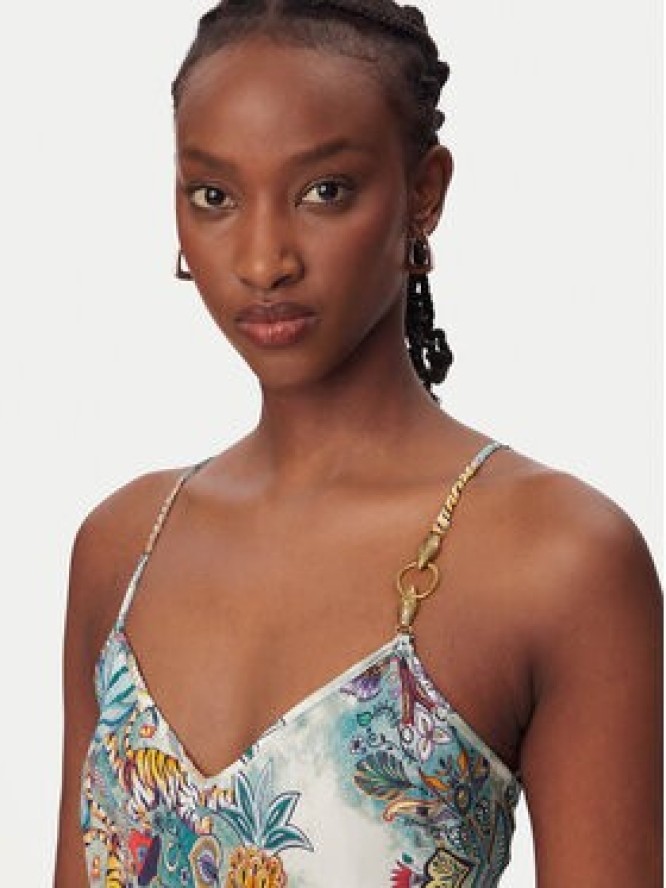 Just Cavalli Sukienka letnia 80PAO925 NS837 Błękitny Slim Fit