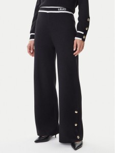 Liu Jo Spodnie dzianinowe TF5252 MS59L Czarny Regular Fit
