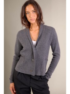 Perfect Cashmere Kaszmirowy kardigan "Mila" w kolorze antracytowym rozmiar: M