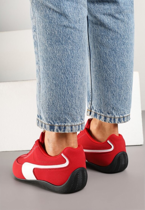Czerwone Sneakersy w Stylu Kultowych Tenisówek Virritia