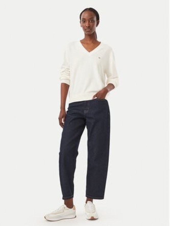 Tommy Jeans Sweter Essential DW0DW23362 Biały Regular Fit