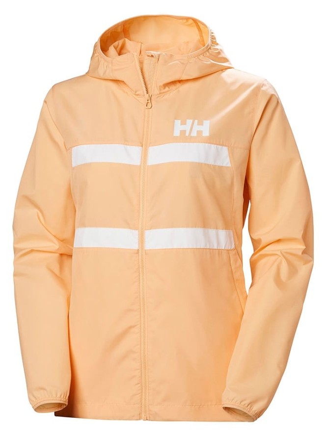 Helly Hansen Kurtka funkcyjna "Salt Stripe" w kolorze pomarańczowo-białym rozmiar: M