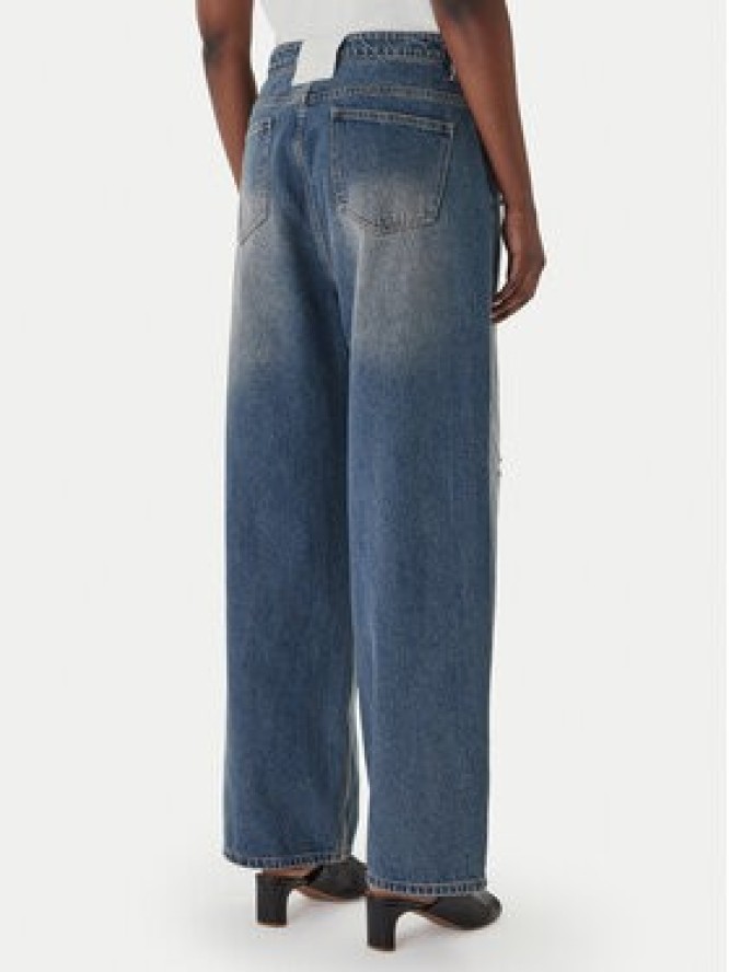 Eleh Jeansy EL098 Niebieski Wide Leg