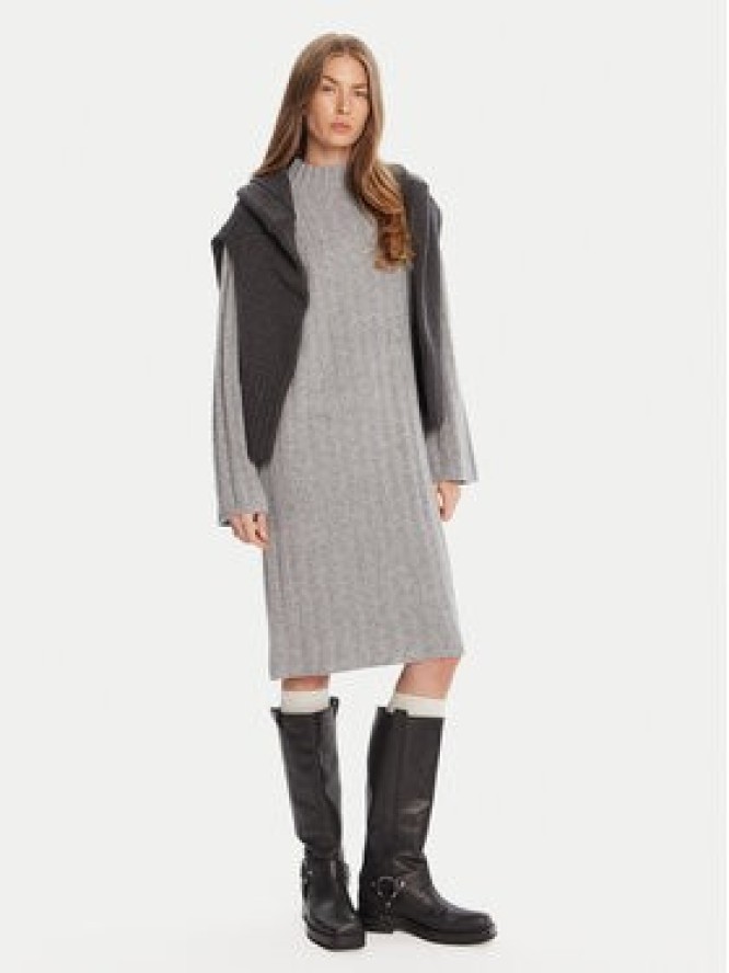 Barbour Sukienka dzianinowa Sophia LDR0939GY71 Szary Regular Fit