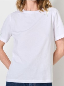 Koszulka z ozdobnym haftem - biały