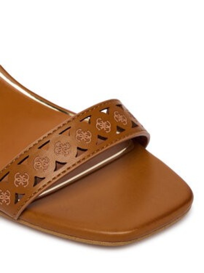 Guess Sandały FLJNE2 LEA03 Brązowy jasny