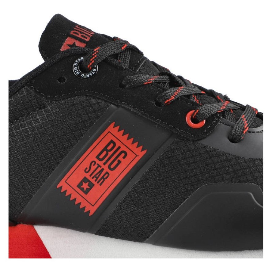 Czarne Sneakersy Big Star Damskie Skórzane Półbuty