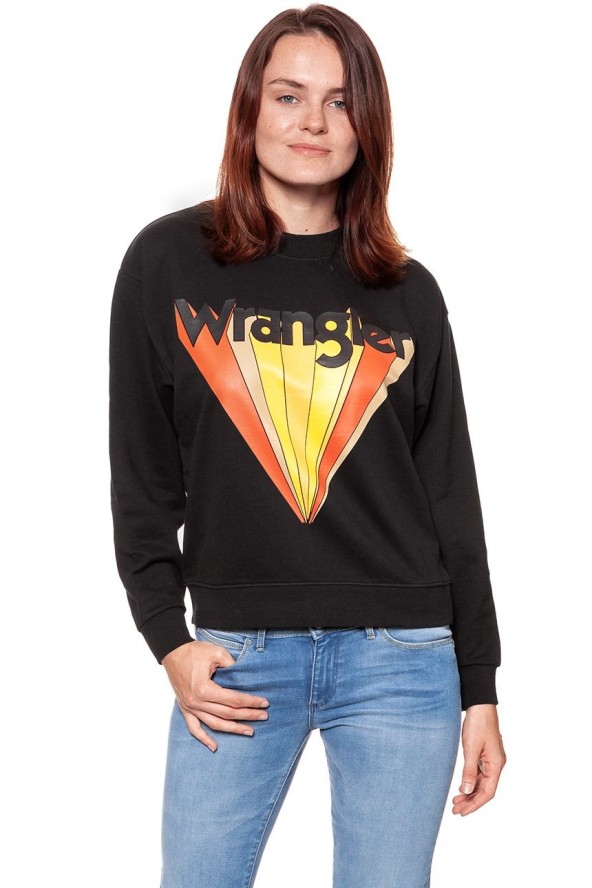 BLUZA WRANGLER RETRO SWEAT FADED BLACK W6085HPV6 112130460