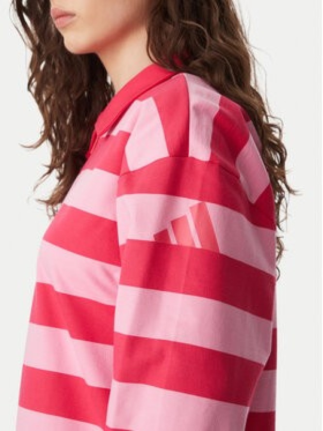 adidas Bluza Essentials Contemporary French Terry Longsleeve Polo KR3548 Różowy Regular Fit
