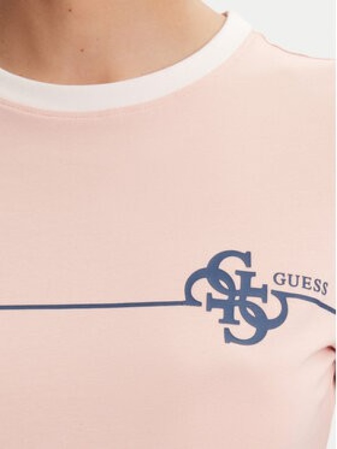 Guess T-Shirt V5YI01 J1314 Różowy Regular Fit