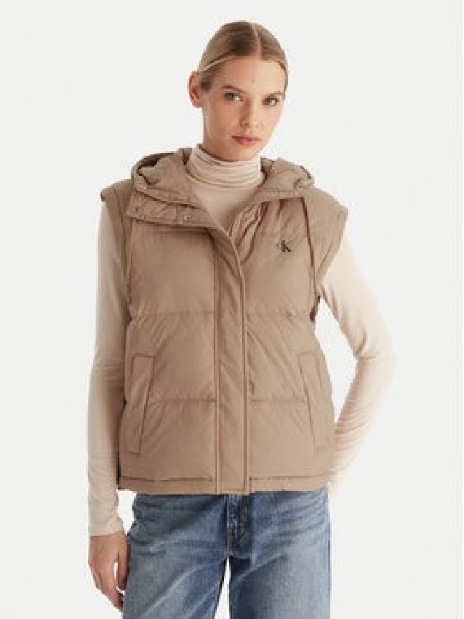 Calvin Klein Jeans Kurtka puchowa LV044D522G Beżowy Regular Fit