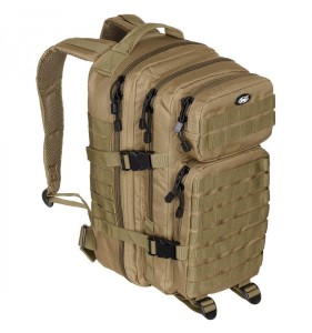 Modularny plecak Assault, 30 litrów, wiele kieszeni, kolor coyote tan MFH