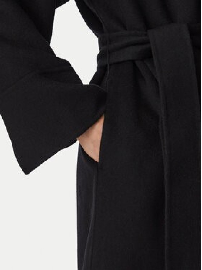 KARL LAGERFELD Płaszcz wełniany B4W15013 Czarny Regular Fit