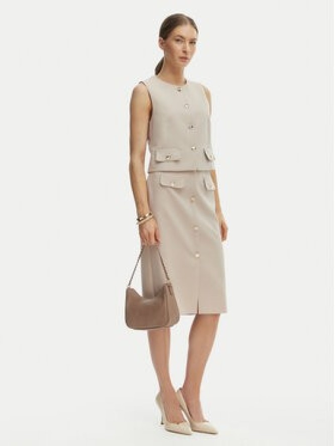 Rinascimento Kamizelka garniturowa CFC0128265003 Beżowy Slim Fit