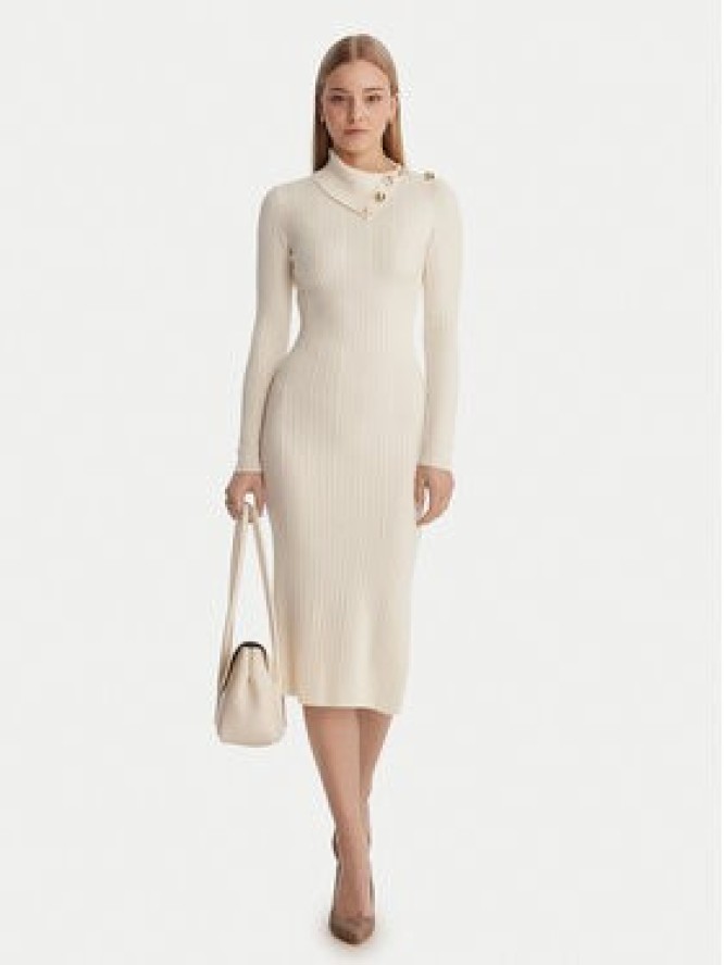 Guess Sukienka dzianinowa W6RK01 Z2YJ2 Écru Regular Fit