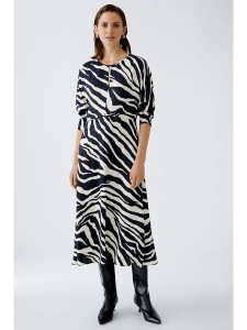 Oui Sukienka w kolorze kremowo-czarnym rozmiar: 38